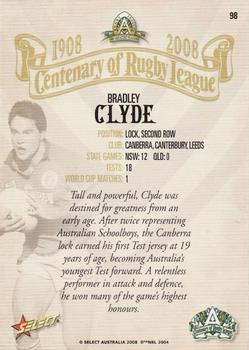 2008 NRL Centenary #98 Bradley Clyde Back